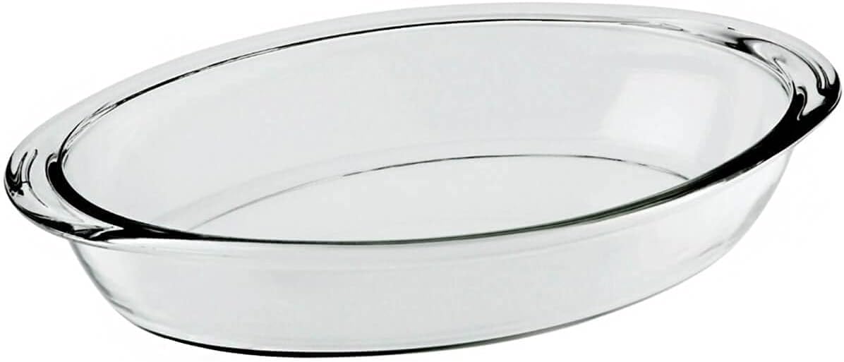 Nadir Glass Oval Dish Large
