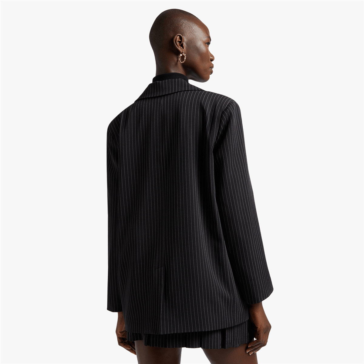 Y&G Pinstripe Boyfriend Blazer