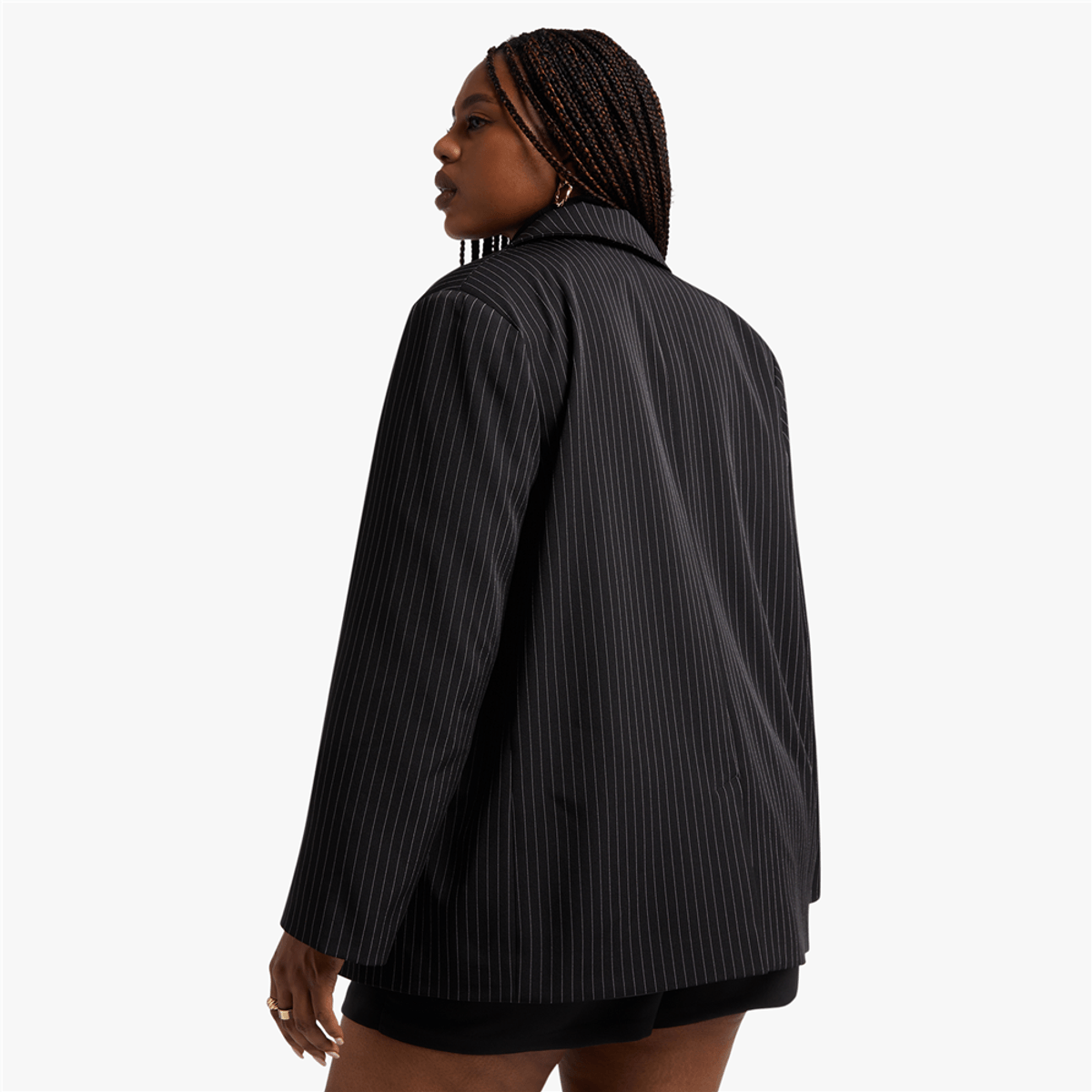 Y&G Pinstripe Boyfriend Blazer
