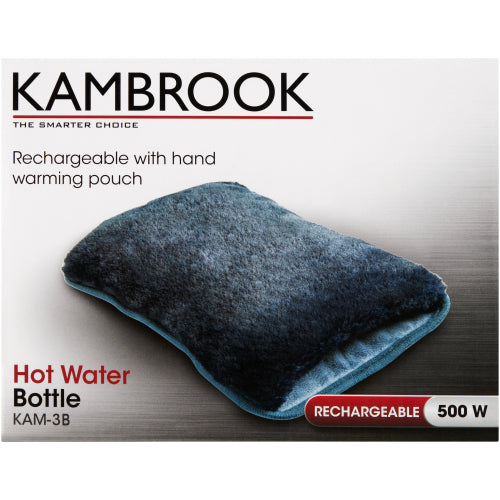 Kambrook Electric Hot Water Bottle With Pouch Navy
