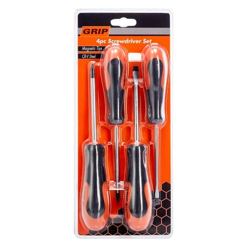 Grip 4 Piece Screwdriver Set