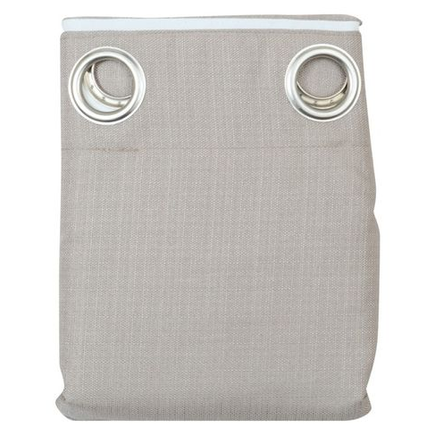 Plain Weave Eyelet Curtain - Cappuccino (2300 x 2230mm)