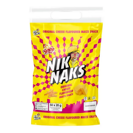 Simba Niknaks Maize Snacks Balers Cheese (50 x 20G)