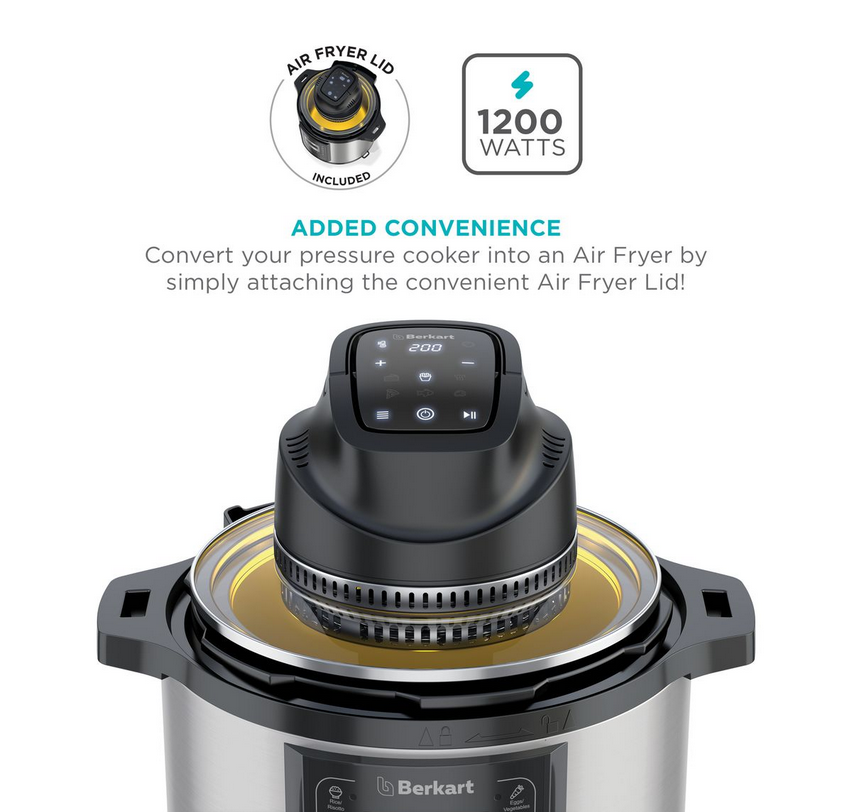 Berkart 8L Digital Multi-Cooker - Pressure Cooker & Air Fryer