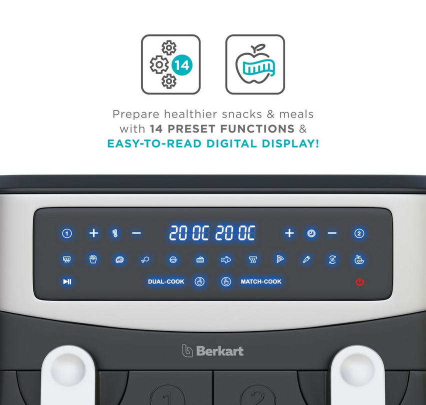Berkart 9L Digital Dual Air Fryer