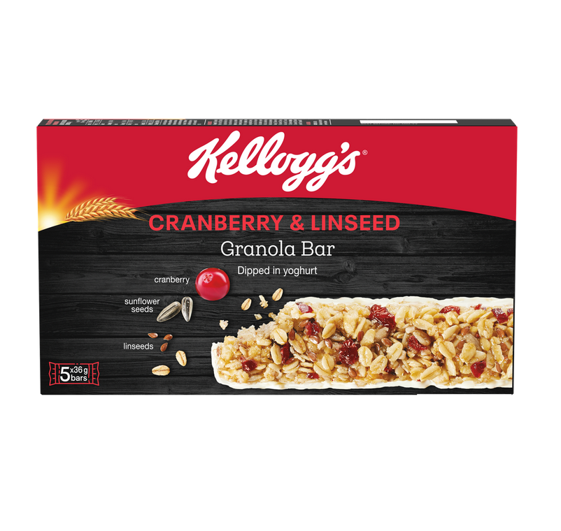 Kellogg's Granola Bar Cranberry & Linseed Multipack 5 x 36g