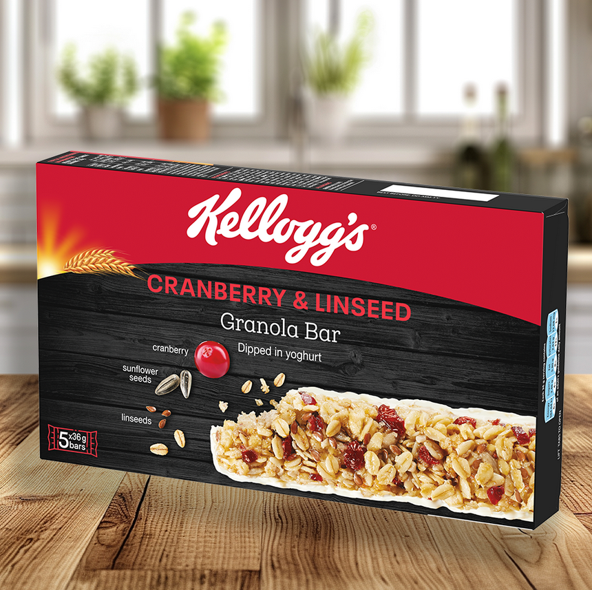 Kellogg's Granola Bar Cranberry & Linseed Multipack 5 x 36g