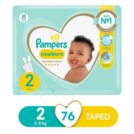 Pampers Premium Care Size 2, 76 Nappies