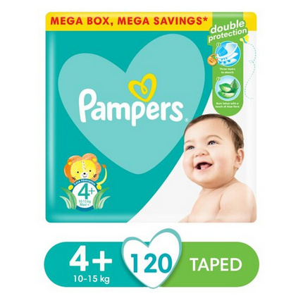 Pampers Baby Dry Size 4+ Mega Savings Box 120 Nappies
