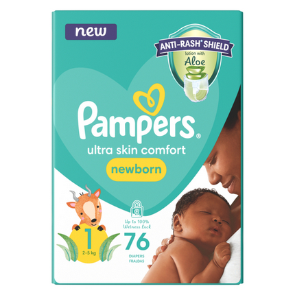 Pampers New Baby Size 1, 76 Nappies