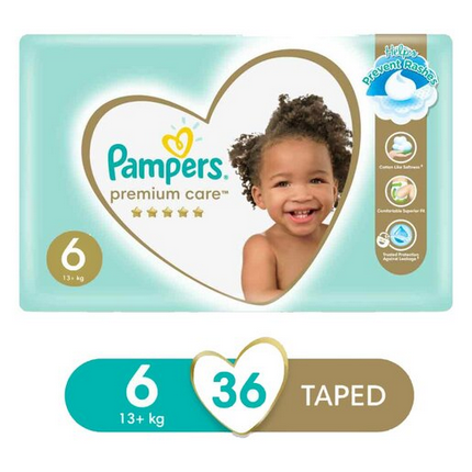 Pampers Premium Care Size 6, 36 Nappies