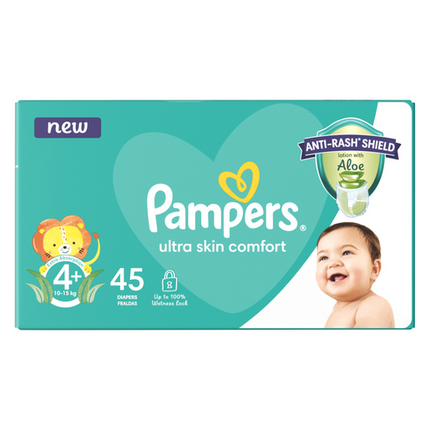 Pampers Baby Dry Size 4+, 45 Nappies