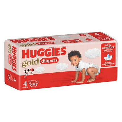 Huggies Gold Size 4 (8-14kg) Value Pack 50 Nappies