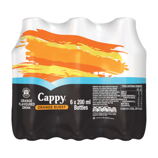 Cappy Orange Burst Flavoured Drink 6 x 200ml