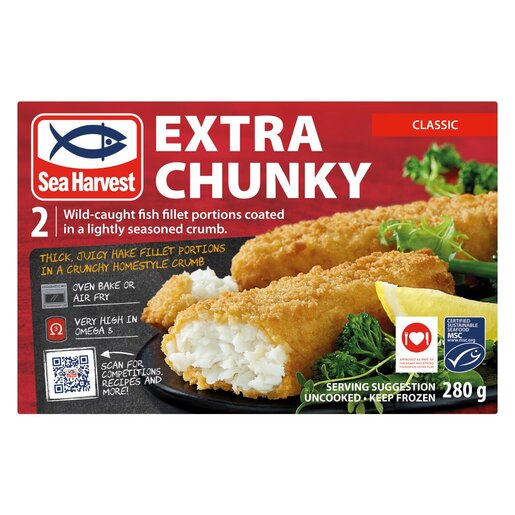 Sea Harvest Frozen Extra Chunky Classic Crumbed Fish Fillets 280g