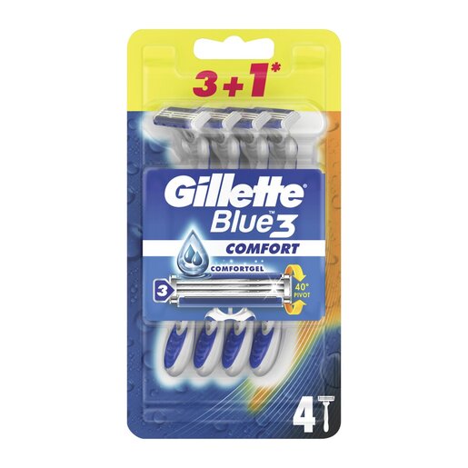 Gillette Blue 3 Comfort Disposable Razor 4 Pack