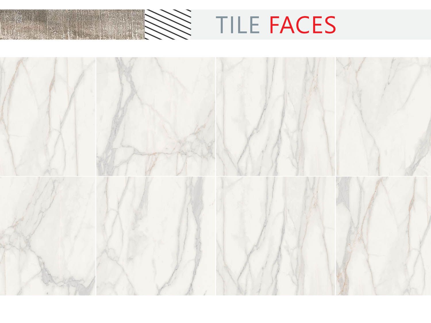 Michelangelo White EcoTec Rectified Poilished Porcelain Floor Tile - 790 x 790mm