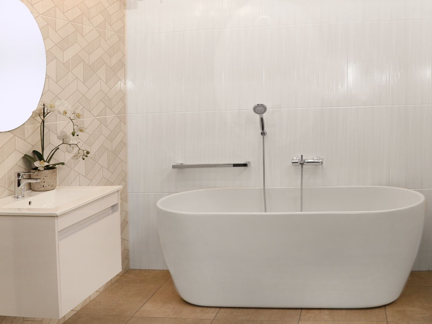 Love White Shiny Ceramic Wall Tile - 600 x 300mm