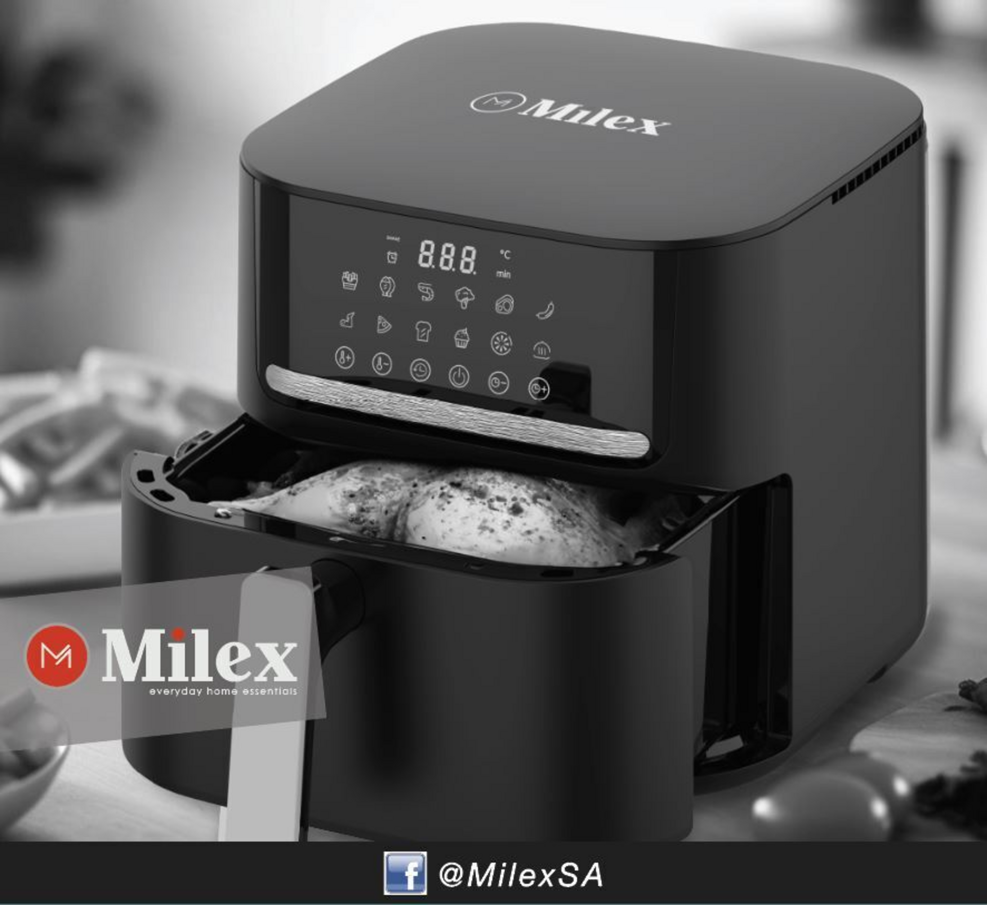 Milex 7L Black Digital Air Fryer