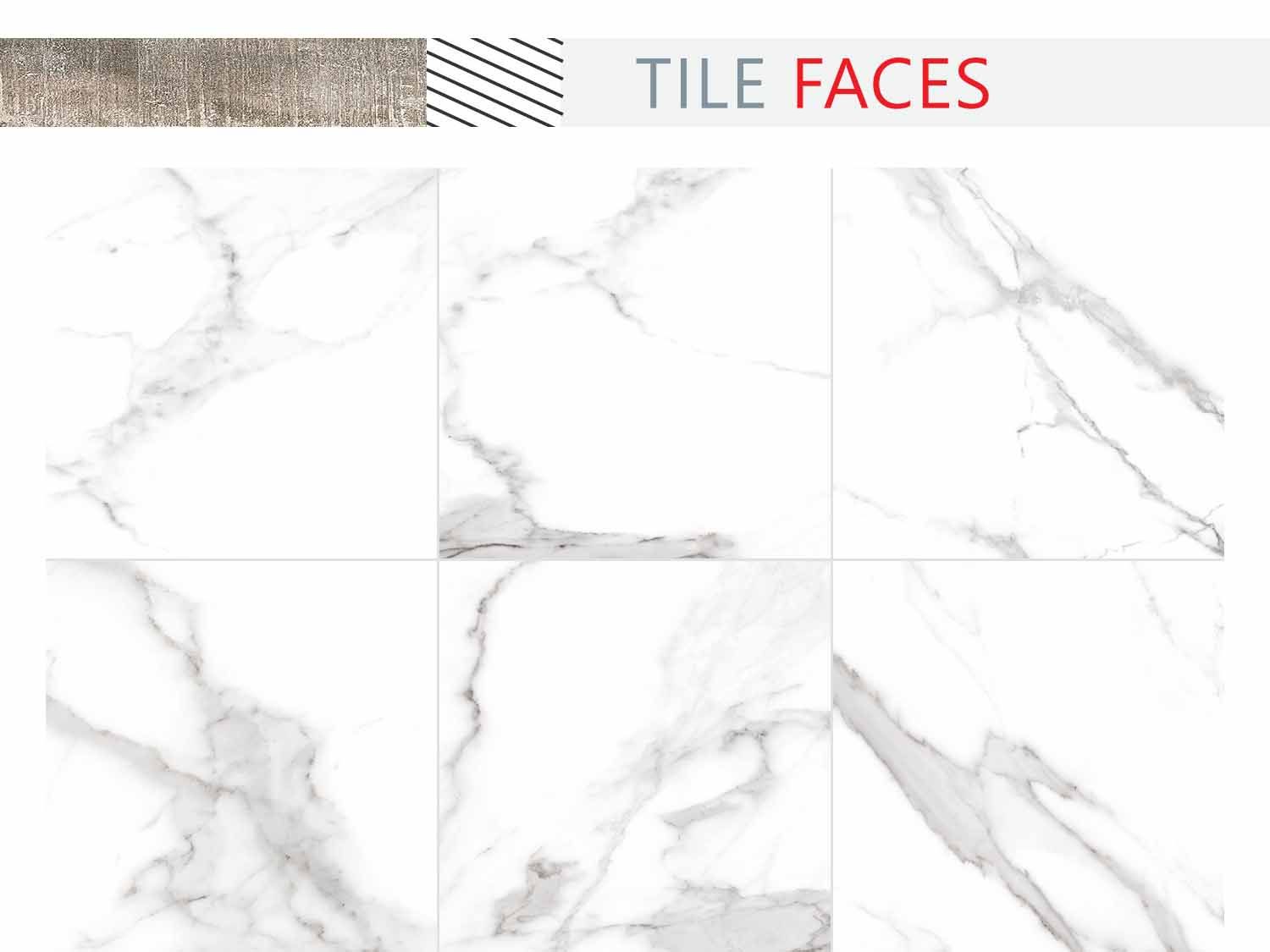 Dome White Shiny Ceramic Floor Tile - 600 x 600mm