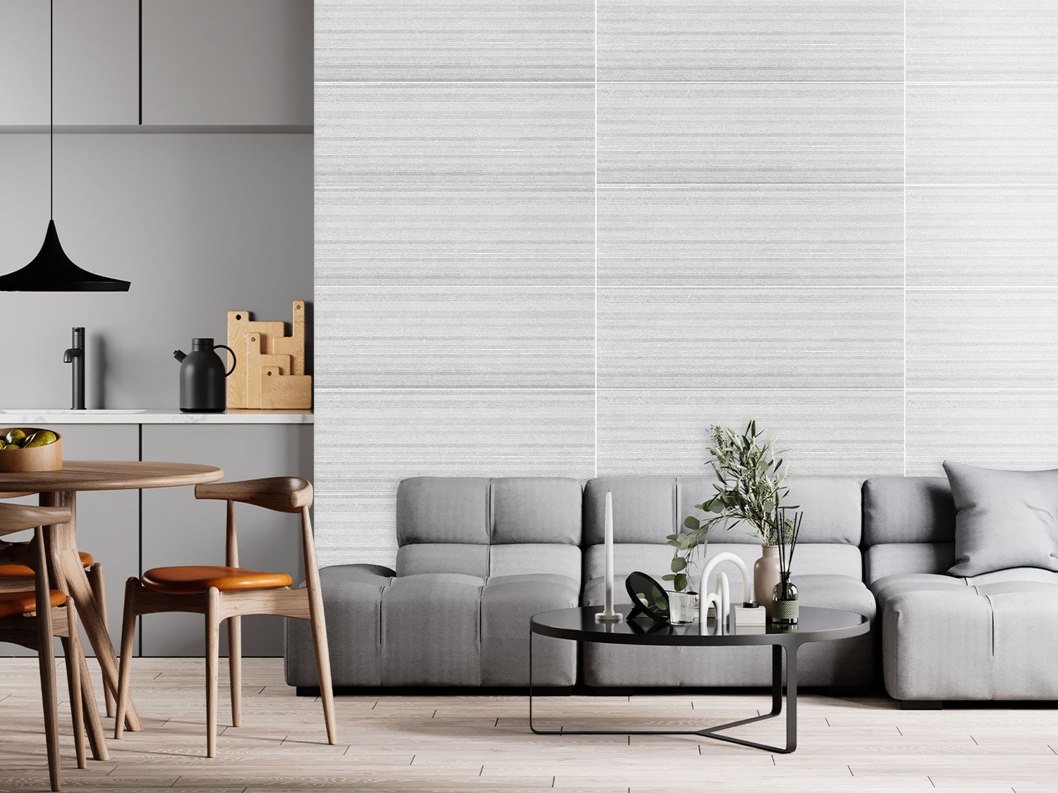 Stone Ridge Grey Matt Ceramic Wall Tile - 800 x 265mm