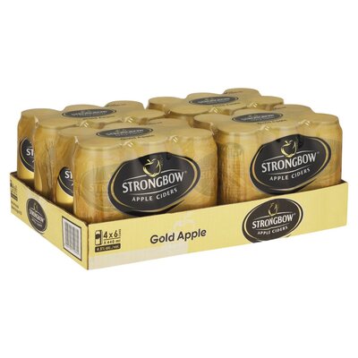 Strongbow Gold Apple Cider Cans 24 x 440ml