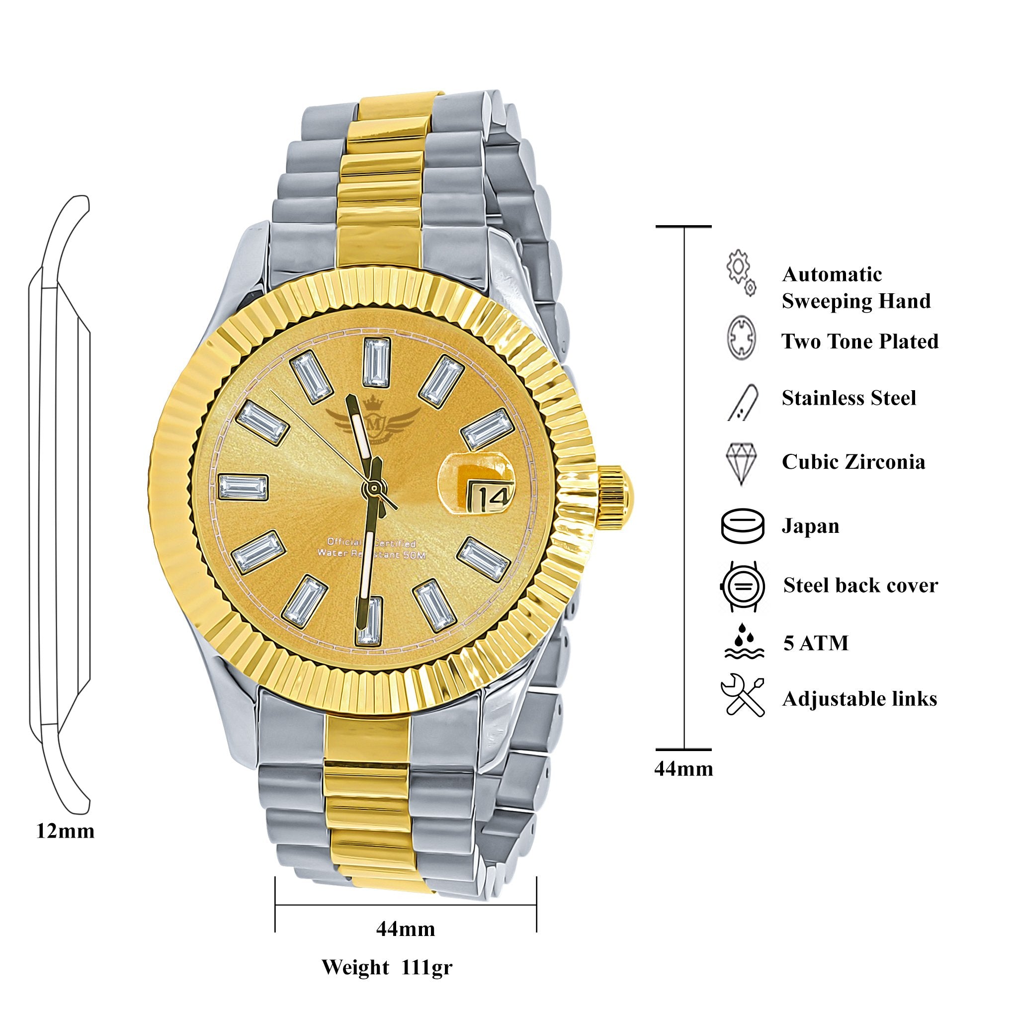 COSMIC STEEL CZ WATCH | 5628642