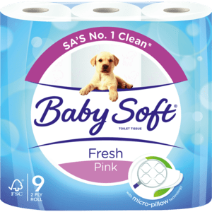Baby Soft Pink 2 Ply Toilet Rolls 9 Pack - myhoodmarket