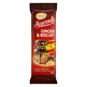 Beacon Heavenly Ginger & Biscuit Milk Chocolate Slab 80g