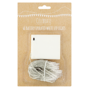 Celebrate Battery Operated Christmas LED Lights 60 Pack