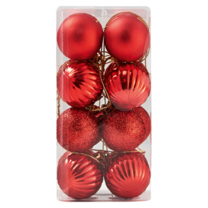 Christmas Balls In PVC 16 Piece