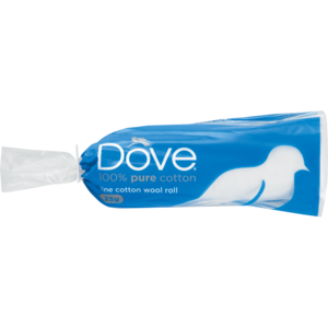 Dove 100% Pure Cotton Wool Roll Pack 25g