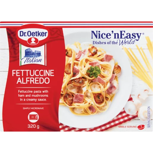 Dr. Oetker Nice 'N Easy Frozen Fettuccine Alfredo Ready Meal 320g