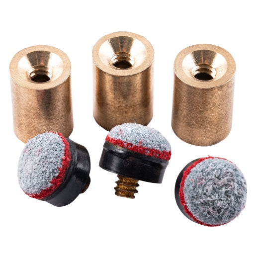 Easi8 3 X SCREW ON TIPS AND 3 X BRASS FERRULES