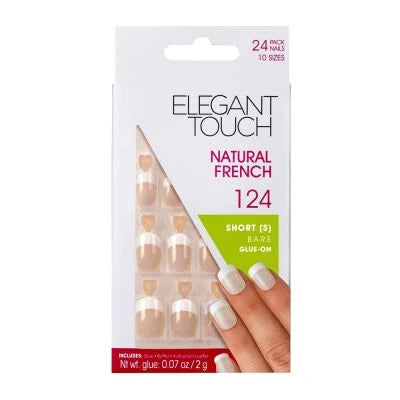 Elegant Touch False Nails Short Natural French Bare