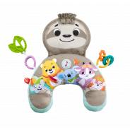 Fisher Price Music and Vibe Sloth Tummy Wedge, baby tummy time support with activity toys