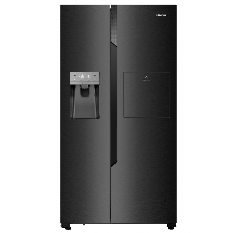 HISENSE 535LT BLACK FINISH SIDE BY SIDE FRIDGE H700SS-IDB