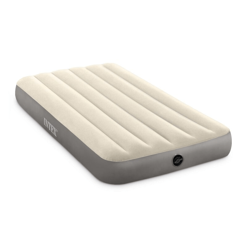 Intex Deluxe Single-High Dura-Beam Airbed - white-grey - myhoodmarket