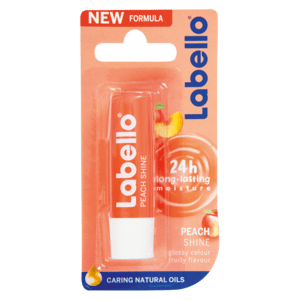 Labello Peach Shine Lip Balm 4.8g - myhoodmarket