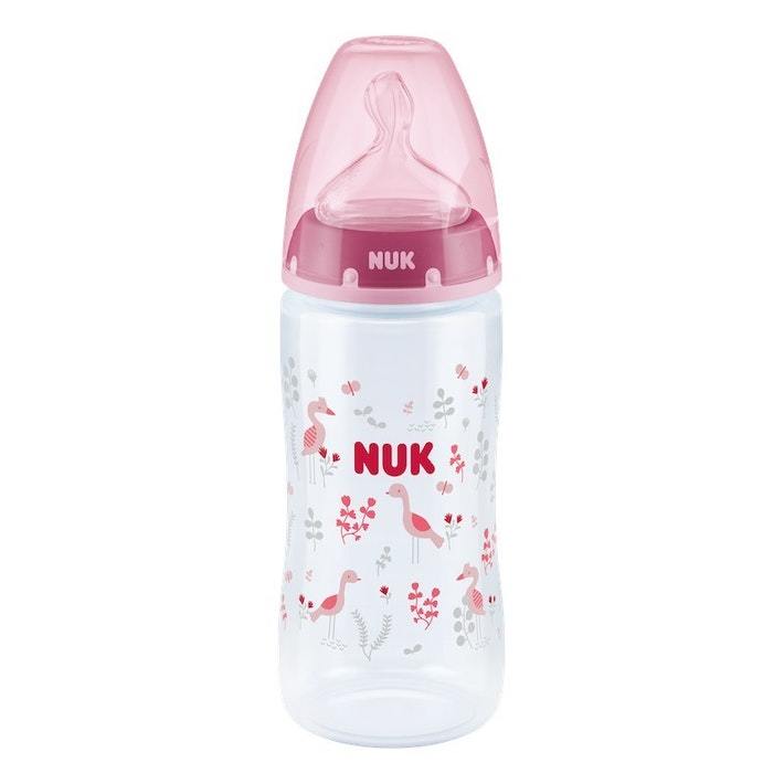 Nuk First Choice Bottle Silicone Teat Rose 0-6 months 300ml - myhoodmarket