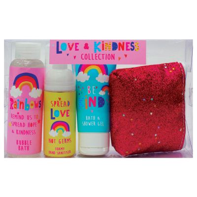 Natures Edition Rainbow Promises Love And Kindness Bubble Bath 100ml With Shower Foam 50ml Plus Bath Showergel 50ml And Purse