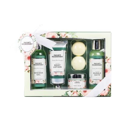 Natures Nourishment Bath Set Rose & Eucalyptus 6pcs