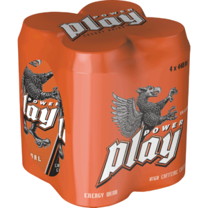 Power Play Original Energy Drink Cans 4 x 440ml