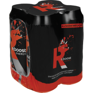 Reboost Energy Drink Cans 4 x 500ml