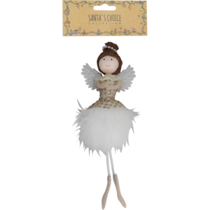 Santa's Choice Assorted Angel With Feathers Tree Decoration