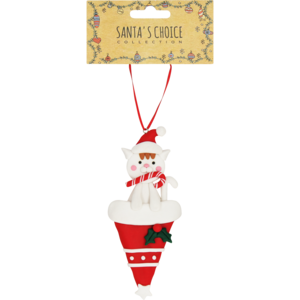 Santa's Choice Cat Tree Decoration