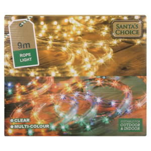 Santa's Choice Christmas Lights Rope 9m