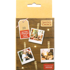 Santa's Choice Christmas Wire Clips LED Lights 8 Pack