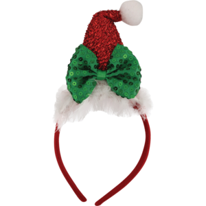 Santa's Choice Collection Santa Bow & Hat Headband