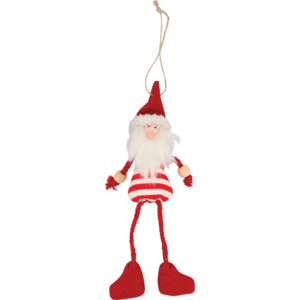 Santa's Choice Striped Santa Christmas Tree Decoration